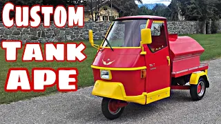 Ape Umbau Extrem Piaggio Ape50 mit Riesen Tank die kleine Turbo Ape piaggio