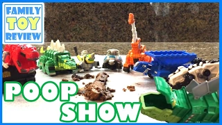 DinoTrux Toys Playtime Episode Mix - 30 Minute DinoTrux Movie - 다이노트럭 Garby Poops - Dinosaur Toys