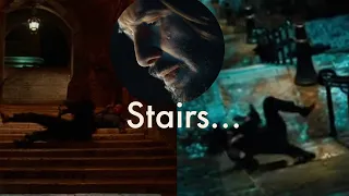 Every time John Wick falls down a set of stairs.