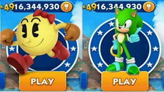 Sonic Dash - Ms.Pacman VS Vector Sonic _ Movie Sonic vs All Bosses Zazz Eggman