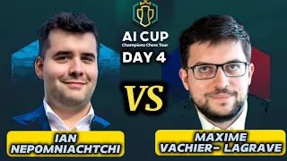 🪩 HUGE BLUNDER | Ian Nepomniachtchi VS. Maxime Lagrave | AI CUP 2023 | DAY 4 | Losser's Final