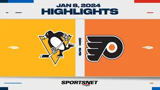 NHL Highlights | Penguins vs. Flyers - January 8, 2024