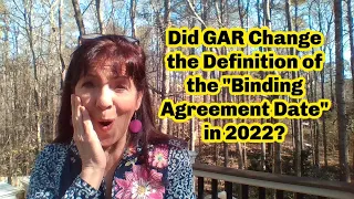 Did GAR Change Definition of Binding Agreement Date in 2022?