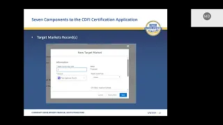 CDFI Certification Application Overview 2