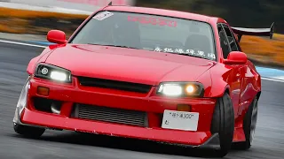 ER34 茂原ツインサーキット 逆走 ドリフト 車載