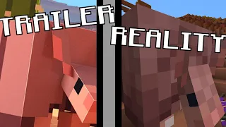 Minecraft 1.20.5 Armored Paws Trailer vs Reality