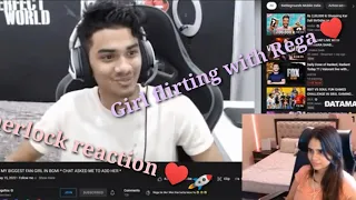 Sherlock reaction on Regaltos video || Girl flirting with Rega ♥️