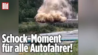Mega-Erdrutsch überrollt Autobahn