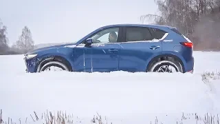 Mazda CX-5 against snow