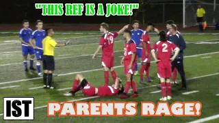 ANGRY Parents RAGE at HARD HITTING u21 Game! "This ref is a JOKE!"