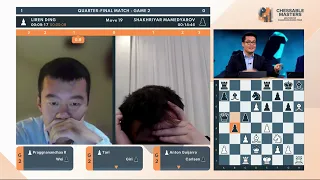 Ding Liren vs Mamedyarov Quarter Final Match Game 2 CCT Chessable Masters 2022