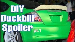 BEST DIY! Making a Custom Duckbill Spoiler for a Scion tc1 (PART1)