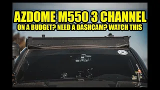 2024 BUDGET 3 CHANNEL DASHCAM AZDOME M550 Records Inside, Outside, Rear | CLIPS + FEATURES + Install