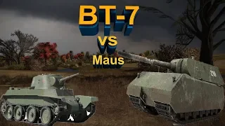 World of tanks//нарезка//под музыку//BT-7 vs Mouse//кто же победит?