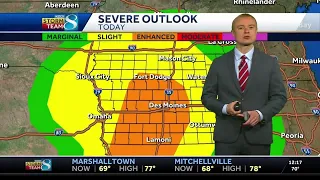 Iowa weather: Severe storm threat returns this afternoon and evening