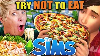 Try Not To Eat - The Sims! (Eggs Machiavellian, Tikka Masala Pizza, Goopy Carbonara)
