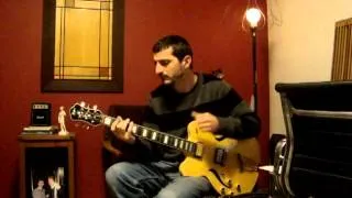 The Beatles - Two of us (cover) - George Harrison Bassline played with guitar.