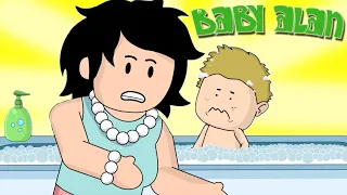 Bath Time! Baby Alan Cartoon Season 1 Episode 16