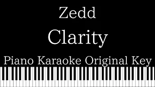 【Piano Karaoke Instrumental】Clarity / Zedd【Original Key】
