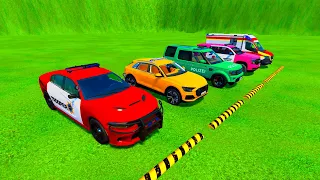 CHEVROLET, DODGE, DACIA, AUDI, VOLKSWAGEN ALL POLICE CARS TRANSPORTING WITH TRUCKS! FS22