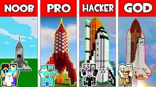 Minecraft - NOOB vs PRO vs HACKER vs GOD : FAMILY SPACESHIP in Minecraft Animation