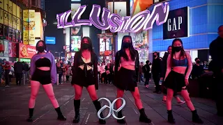 [HARU][KPOP IN PUBLIC NYC - TIMES SQUARE] aespa (에스파) - "Illusion" Dance Cover