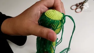 How to Weave in Hair onto Your Amigurumi Doll