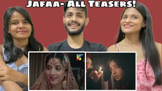 Jafaa- All Teasers | Sehar Khan, Usman Mukhtar,  Mawra Hussain, Mohib Mirza | WhatTheFam Reactions!!