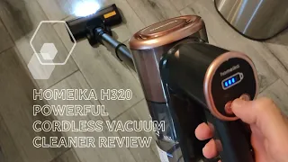 Homeika Cordless Vacuum Cleaner H320, 28Kpa 380W Brushless Motor, 8 in 1,  50 Min Runtime, Review