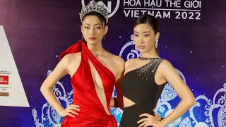 Hoa hậu LƯƠNG THÙY LINH hở bạo đọ sắc ĐỖ MỸ LINH với tone NOEL cực đỉnh ra mắt MISS WORLD VN 2022