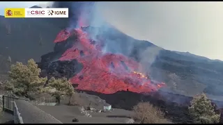 Northern wall collapse causes huge new lava flows (La Palma volcano)