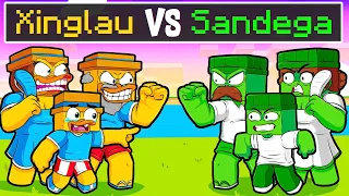 BATALHA Família XINGLAU Vs Família SANDEGA no Minecraft