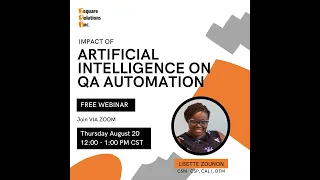 Impact of Artificial Intelligence on Quality Assurance Automation #quality #ai  #automation #webinar