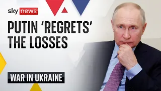 Ukraine War: Vladimir Putin says he 'regrets' Russian pilots losses