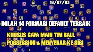 INILAH 14 FORMASI DEFAULT TERBAIK KHUSUS TAKTIK BALL POSSESSION & OUT WIDE DI EFOOTBALL 2023