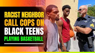 Racist Karen Calls Cops on Black Teens Playing Basketball. Watch her Learn Her Lesson.