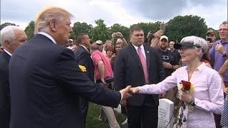 Trump meets with grieving mothers at Arlington National Cemetery