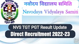 NVS TGT PGT final  Result 2022-23