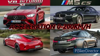 MERCEDES AMG GT63 S E PERFORMANCE 843PS VS BMW M5 CS 635PS ACCELERATION 0-200 WILL | M5 REMAIN KING?