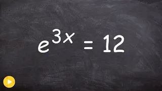 How do you solve an exponential equation with e as the base