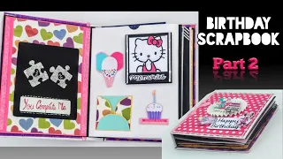 How to make Scrapbook Pages/different Cards Ideas/ birthday scrapbook Part Two by creative piu