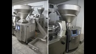 1519-25: Handtmann vacuum filling machine with lifter for 200 litre meat bins