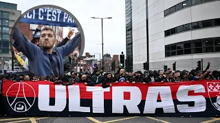 PSG ultras march through Newcastle city centre 🔴🔵  #psg