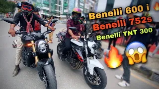 Benelli 600i vs benelli 752s vs TNT 300 😱🔥 | 2022 superbikes | benelli stock exhaust sound |