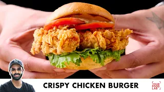 Crispy Chicken Burger Recipe | स्वादिष्ट चिकन बर्गर |  Chef Sanjyot Keer