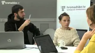 Пьотр Вєрзілов телефоном на Hromadske.TV