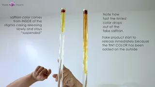 Experiment to detect Fake Saffron