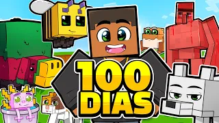 EU PASSEI 100 DIAS SENDO TODOS OS MOBS DO MINECRAFT - O FILME