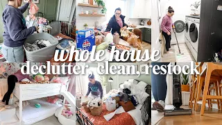 NEW CLEAN WITH ME, ORGANIZE, DECLUTTER,  RESTOCK + RESET | CLEANING MOTIVATION
