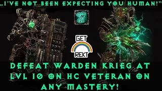 Grim Dawn - Defeat Warden Krieg at lvl 10 on HC Veteran on any mastery!